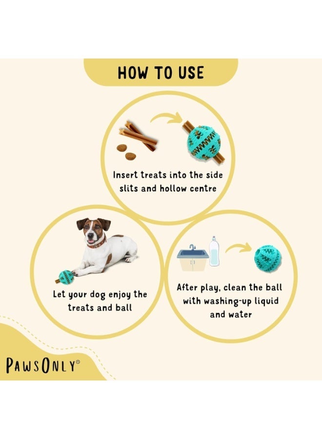 كرة تنظيف الأسنان بنكهة النعناع المنعشة - لعبة مضغ وتنظيف للكلاب - قطر 6 - - Image 2